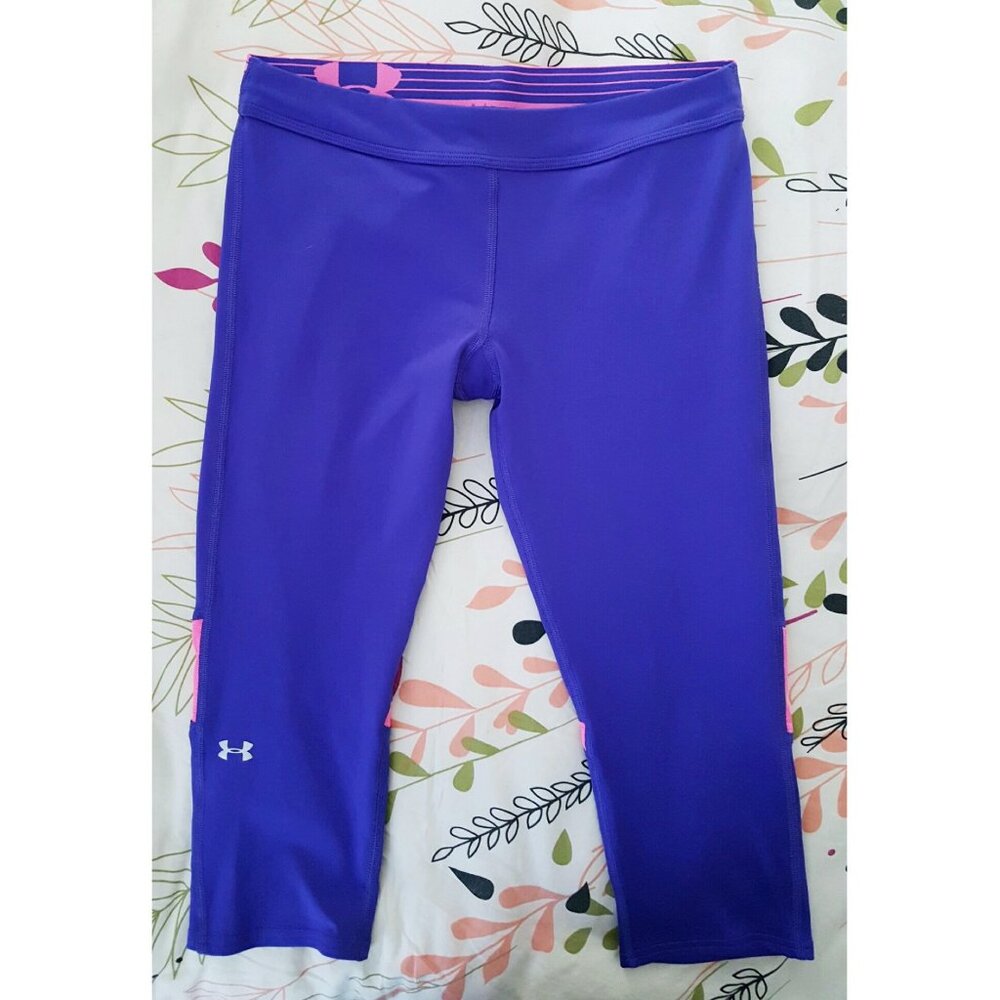 Under Armour Capri Leggings Purple Pink Size Small